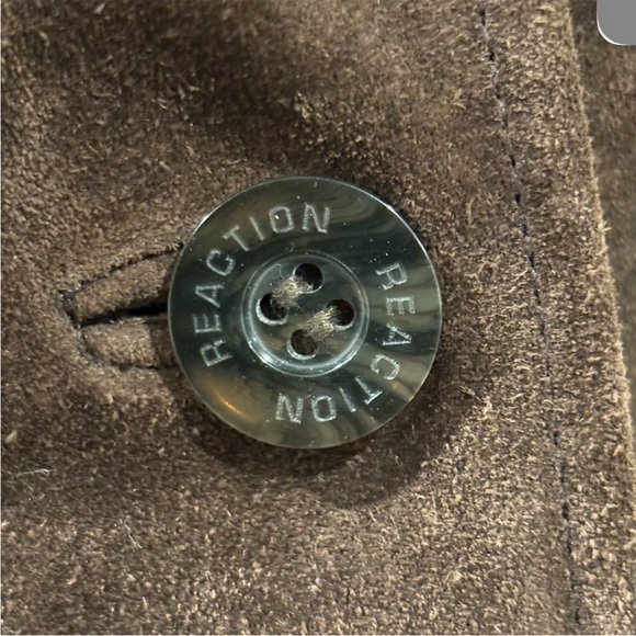 Reaction Kenneth Cole Dark Brown Suede Trench Coat - Picture 4 of 12